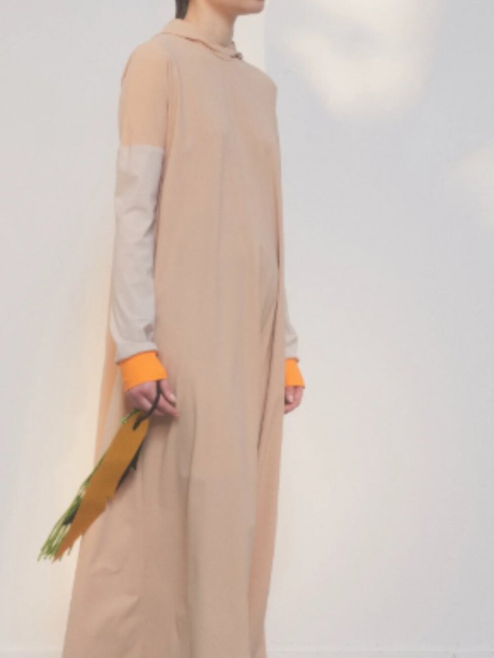 NWT Never Worn Marie Saint Pierre hooded dress size 1 tinta bone orange